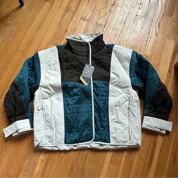 NEW Free People Movement Landscape View Coat / Ski Jacket Blue & White - Picture 3 of 13